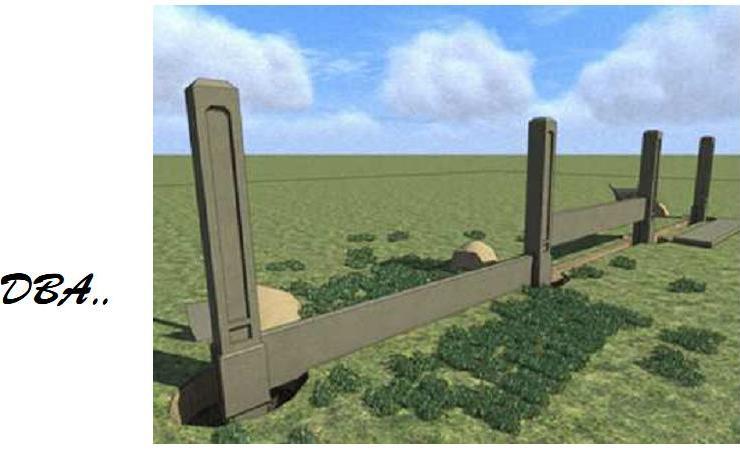 В подготовленные места устанавливаются столбы Устанавливаются столбы в подготовленные лунки